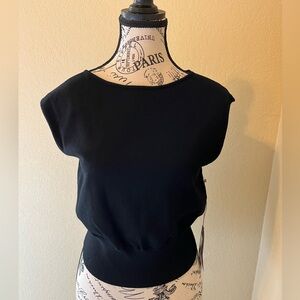 NWT Eva Langoria knit sweater sleeveless top NY&Co. size medium in black